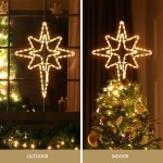 jingle jollys christmas lights 57cm bethlehem star 90 led xmas decorations motif