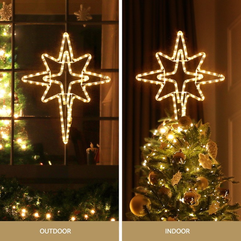 jingle jollys christmas lights 57cm bethlehem star 90 led xmas decorations motif