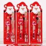 5 Piece Cartoon Christmas Stationery Set Children Writing Tools Girl Gift Office School Art Supplies Drawing Pencils 3
