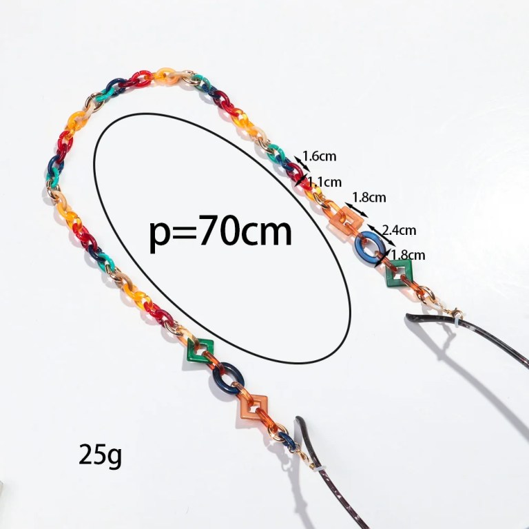 boho colorful acrylic glasses chain for women fashion resin geometric lanyard cord strap hanging chain on sunglasses accessories Boho Colorful Acrylic Glasses Chain for Women Fashion Resin Geometric Lanyard Cord Strap Hanging Chain on Sunglasses Accessories 3
