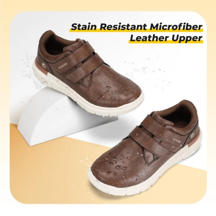 FitVille Men's Leather Shoes Wide Walking Shoes 4