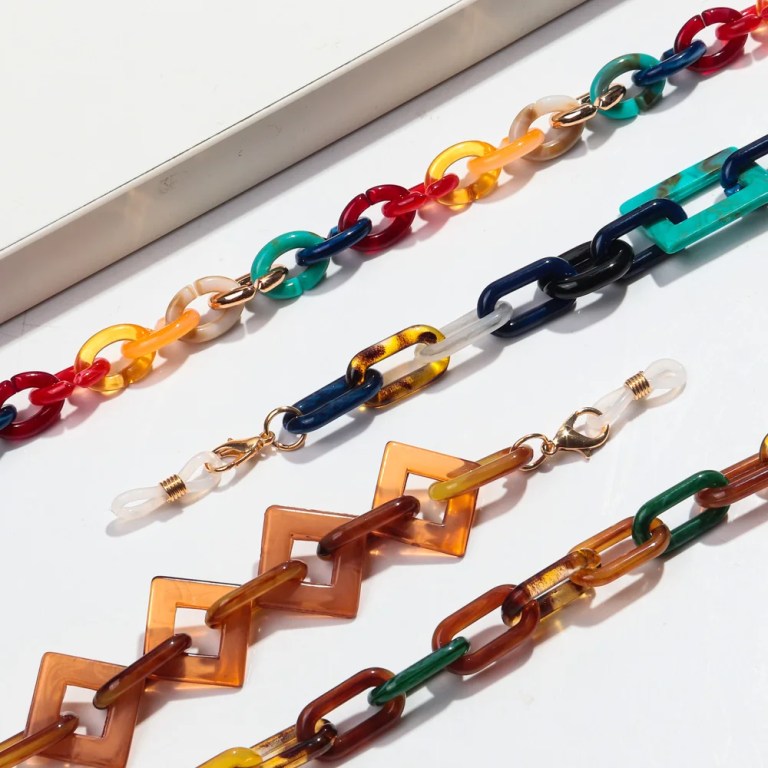 boho colorful acrylic glasses chain for women fashion resin geometric lanyard cord strap hanging chain on sunglasses accessories Boho Colorful Acrylic Glasses Chain for Women Fashion Resin Geometric Lanyard Cord Strap Hanging Chain on Sunglasses Accessories 5