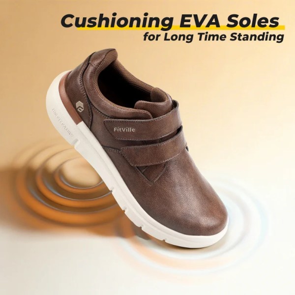 fitville men's leather shoes wide walking shoes FitVille Men's Leather Shoes Wide Walking Shoes 6