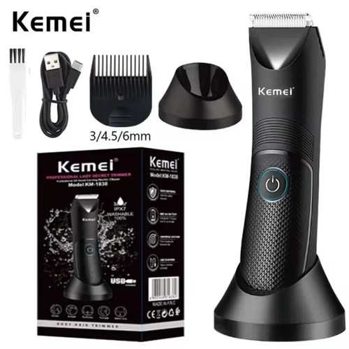 kemei groin area hair trimmer lawn mower ceramic blade waterproof wet dry clippers pubic armpit body hair ultimate hygiene razor Kemei Groin Area Hair Trimmer Lawn Mower Ceramic Blade Waterproof Wet Dry Clippers Pubic Armpit Body Hair Ultimate Hygiene Razor