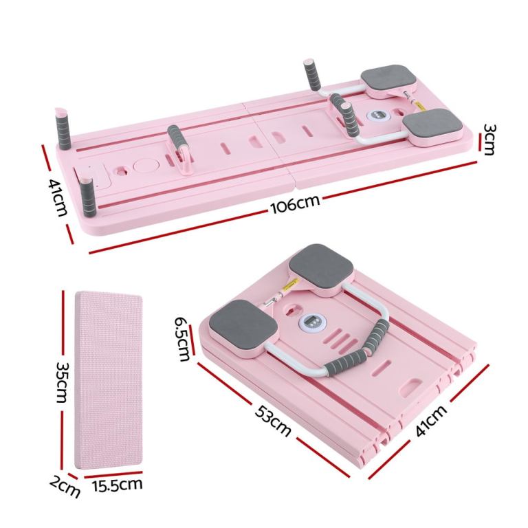 everfit pilates reformer abdominal exercise board push up set fitness pink everfit pilates reformer abdominal exercise board push up set fitness pink