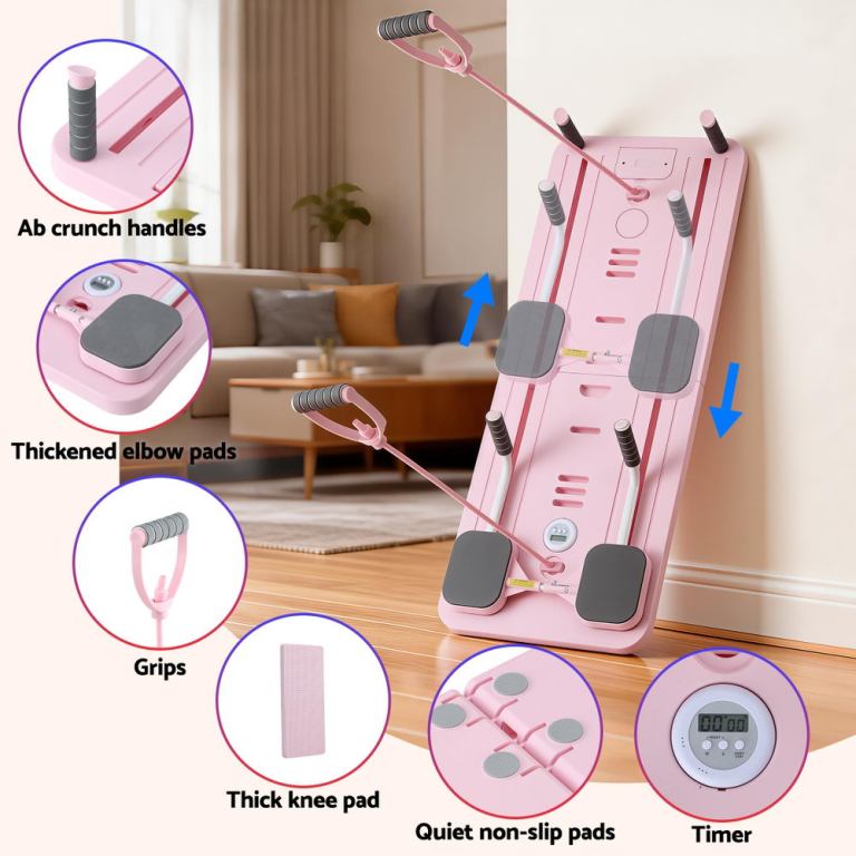 everfit pilates reformer abdominal exercise board push up set fitness pink everfit pilates reformer abdominal exercise board push up set fitness pink