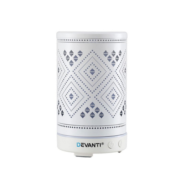 devanti ultrasonic aroma diffuser aromatherapy 100ml led lights iron humidifier forest devanti ultrasonic aroma diffuser aromatherapy 100ml led lights iron humidifier forest