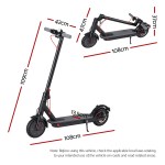 electric scooter 500w 25km/h folding portable riding for adults commuter black