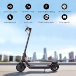 electric scooter 500w 25km/h folding portable riding for adults commuter black