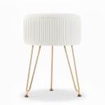artiss ottoman foot stool vanity velvet round white