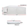 instahut gazebo 3x6m marquee wedding party tent outdoor camping side wall canopy 6 panel white