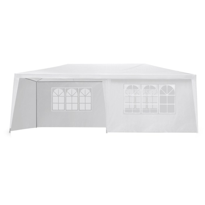 instahut gazebo 3x6m marquee wedding party tent outdoor camping side wall canopy 6 panel white