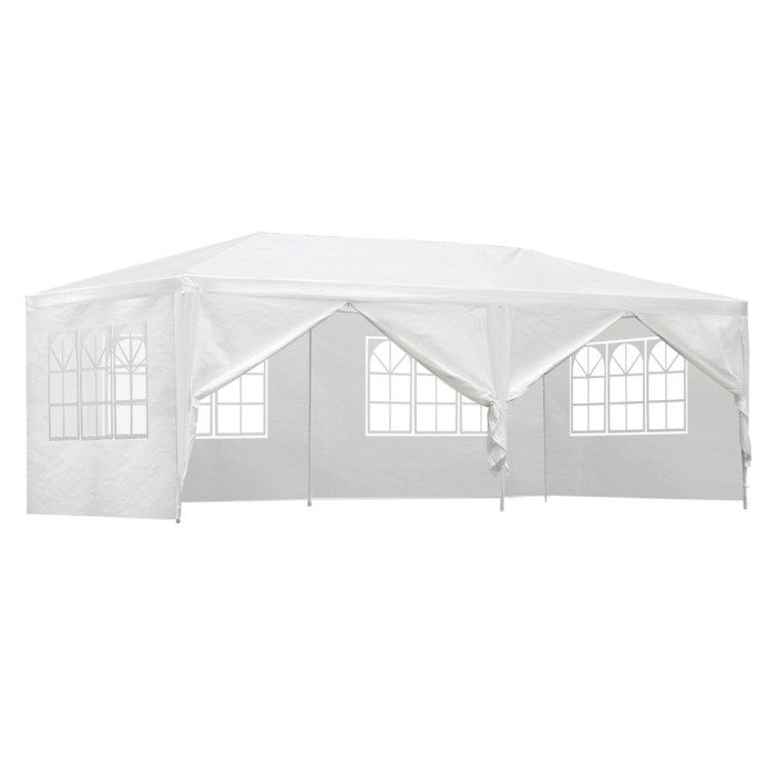 instahut gazebo 3x6m marquee wedding party tent outdoor camping side wall canopy 6 panel white
