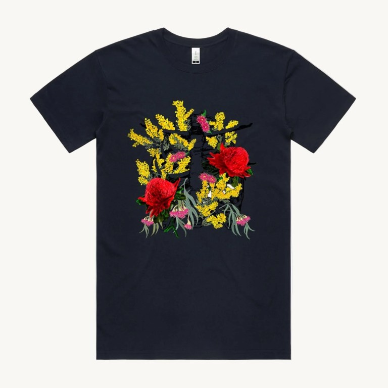 high tees heart of flowers indie t shirt