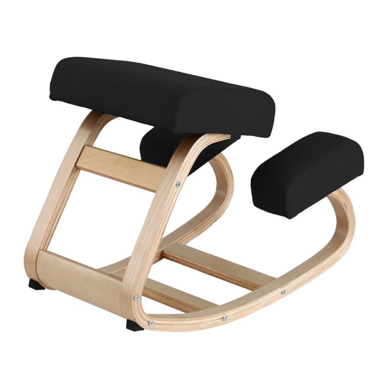 artiss kneeling chair ergonomic posture chair with memory foam balance stool for home office gaming 120kg weight capacity black