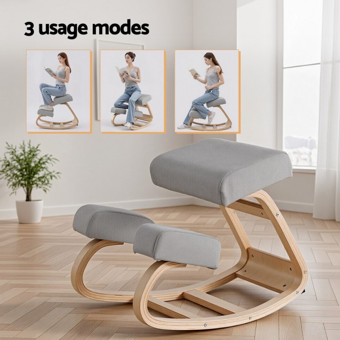 artiss kneeling chair ergonomic posture chair with memory foam balance stool for home office gaming 120kg weight capacity gray artiss kneeling chair ergonomic posture chair with memory foam balance stool for home office gaming 120kg weight capacity gray
