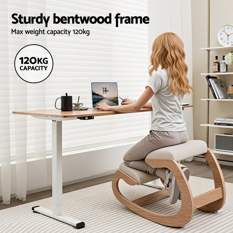 artiss kneeling chair ergonomic posture chair with memory foam balance stool for home office gaming 120kg weight capacity beige artiss kneeling chair ergonomic posture chair with memory foam balance stool for home office gaming 120kg weight capacity beige