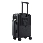 wanderlite 20 luggage suitcase front pocket travel carry on tsa black"