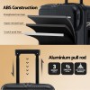 wanderlite 20 luggage suitcase front pocket travel carry on tsa black" wanderlite 20 luggage suitcase front pocket travel carry on tsa black"