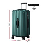 wanderlite 28 trunk luggage suitcase travel 5 wheels type c port tsa green"