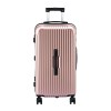 wanderlite 28 trunk luggage suitcase travel 5 wheels type c port tsa rose gold"