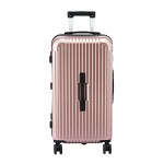 wanderlite 28 trunk luggage suitcase travel 5 wheels type c port tsa rose gold"