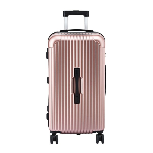 wanderlite 28 trunk luggage suitcase travel 5 wheels type c port tsa rose gold"