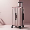 wanderlite 28 trunk luggage suitcase travel 5 wheels type c port tsa rose gold"