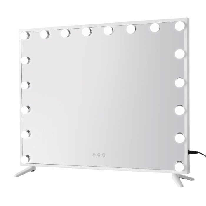80x65cm embellir makeup mirror hollywood vanity with led light white frame 80x65cm embellir makeup mirror hollywood vanity with led light white frame