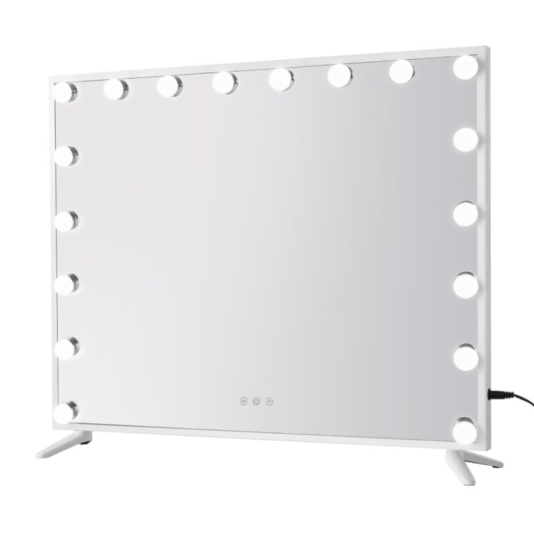 80x65cm embellir makeup mirror hollywood vanity with led light white frame 80x65cm embellir makeup mirror hollywood vanity with led light white frame