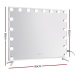 80x65cm embellir makeup mirror hollywood vanity with led light white frame 80x65cm embellir makeup mirror hollywood vanity with led light white frame