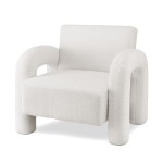 artiss armchair accent chair lounge sofa couch curved seat boucle white
