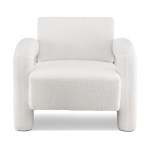 artiss armchair accent chair lounge sofa couch curved seat boucle white