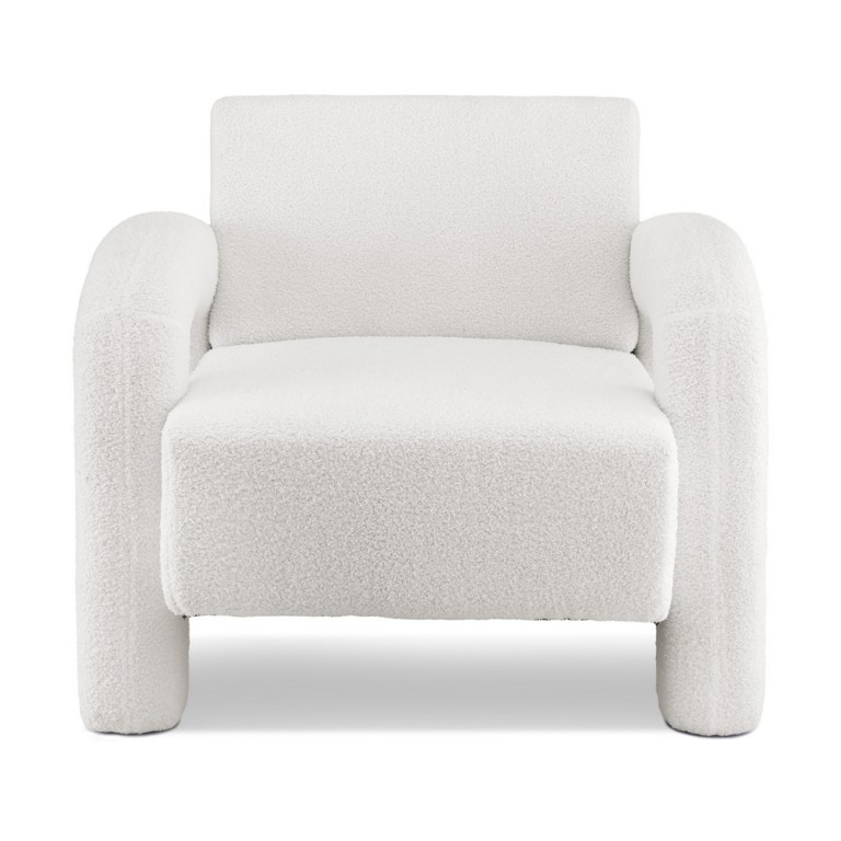 artiss armchair accent chair lounge sofa couch curved seat boucle white