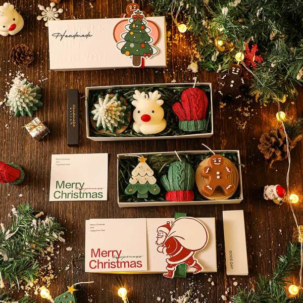 3pcs christmas scented candle gift set elk, tree, gingerbread man, 3pcs christmas scented candle gift set elk, tree, gingerbread man,