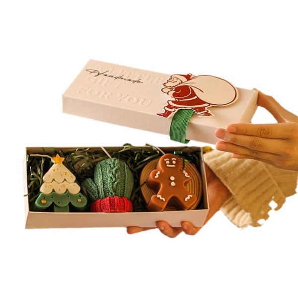 3pcs christmas scented candle gift set elk, tree, gingerbread man, 3pcs christmas scented candle gift set elk, tree, gingerbread man,