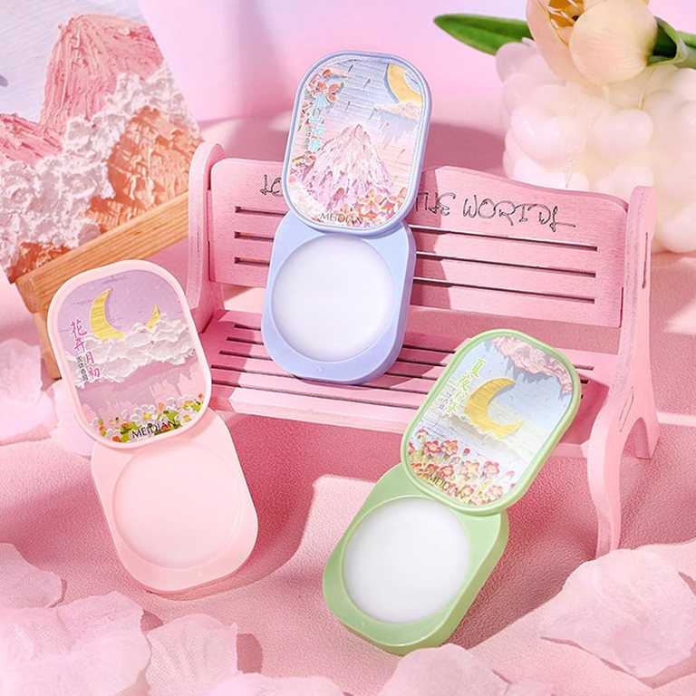 pink solid perfume set for women: 3 pack 4g portable pocket balm with natural fragrance, perfect for travel
