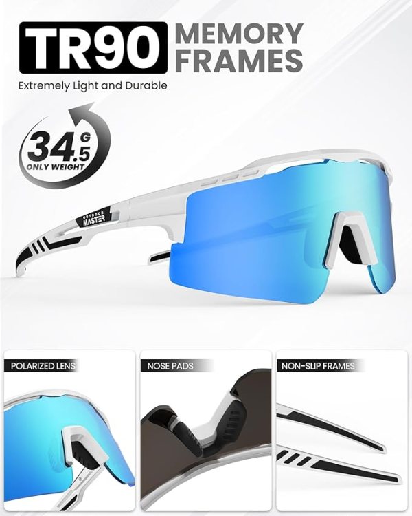 outdoormaster hawk ii polarized sports sunglasses for men women, tac 100% uv400 protection tr90 frame cycling sunglasses, baseball running fishing golf glasses outdoormaster hawk ii polarized sports sunglasses for men women, tac 100% uv400 protection tr90 frame cycling sunglasses, baseball running fishing golf glasses