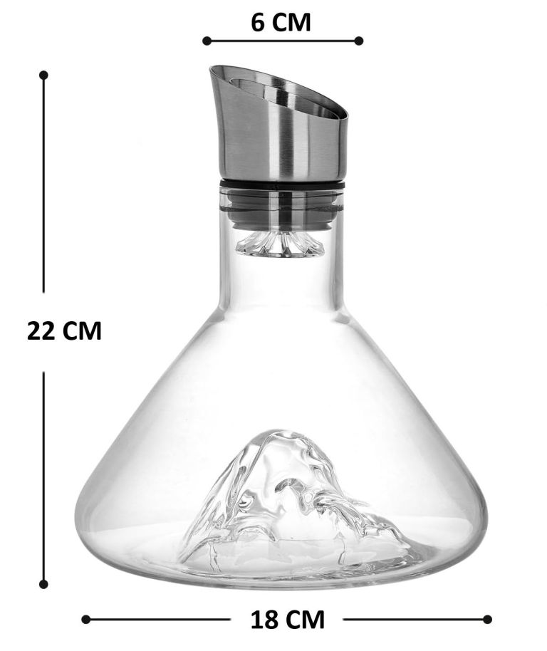carla home iceberg wine decanter with aerator filter and lid