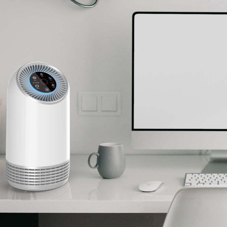 air purifier & cleaner with hepa filter, sleep mode and timer
