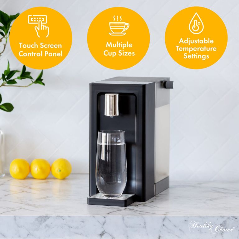 instant hot water dispenser 3l one touch operation with adjustable temperature & cup sizes