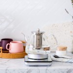 1.2l digital glass kettle w/ electric tea pot & infuser 800w