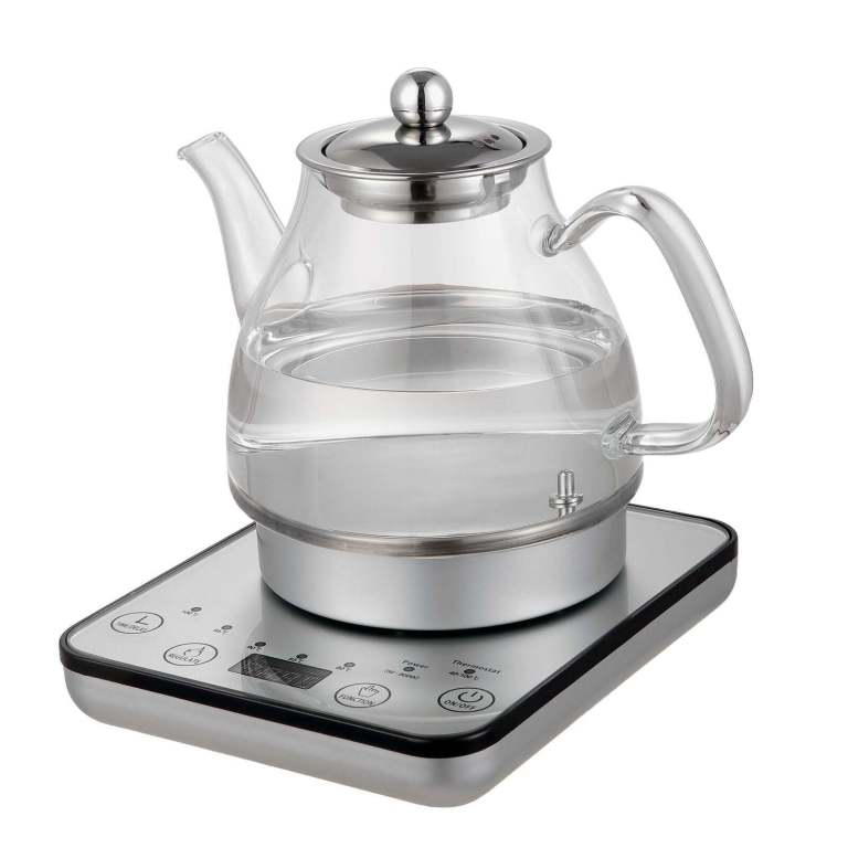 1.2l digital glass kettle w/ electric tea pot & infuser 800w