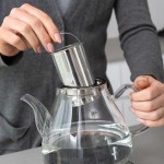 1.2l digital glass kettle w/ electric tea pot & infuser 800w