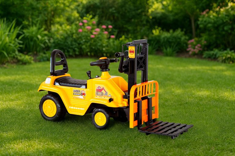 kids manual forklift ride on with working mast lift and pallet
