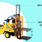 kids manual forklift ride on with working mast lift and pallet