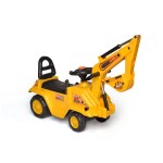 ride on children's excavator (yellow) w/ dual operation levers to scoop