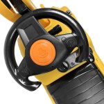 ride on children's excavator (yellow) w/ dual operation levers to scoop