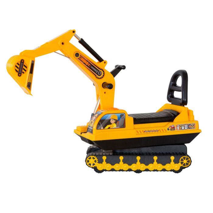 ride on children's excavator w/ sturdy track and dual operation levers to scoop ride on children's excavator w/ sturdy track and dual operation levers to scoop