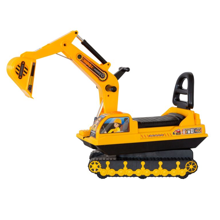 ride on children's excavator w/ sturdy track and dual operation levers to scoop ride on children's excavator w/ sturdy track and dual operation levers to scoop